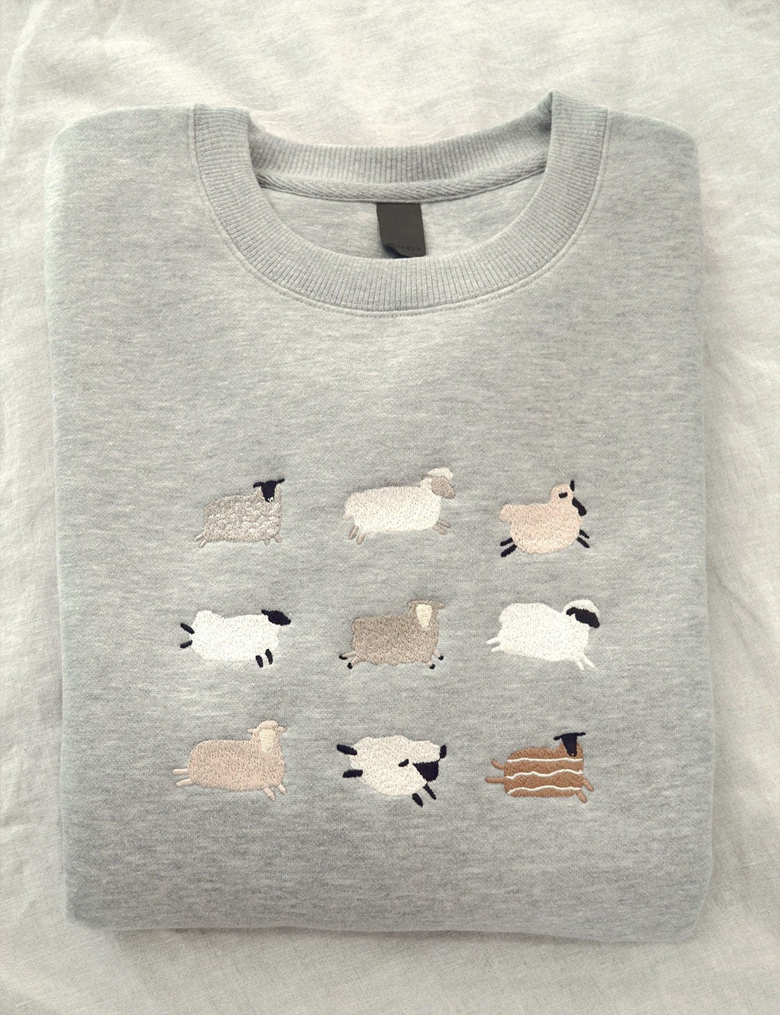 Embroidered 'Lost Sheep' Sweatshirt, Jesus Leaves the 99, The Lord is My Shepherd Crewneck, Psalm 23, Christian Apparel, Sweater